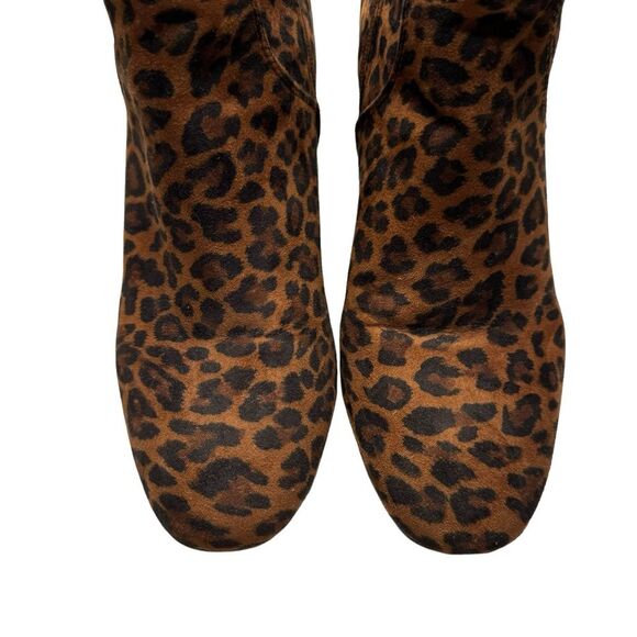 Loft Women's Brown Black Leopard/Cheetah Print Booties Size 7M - Picture 2 of 9